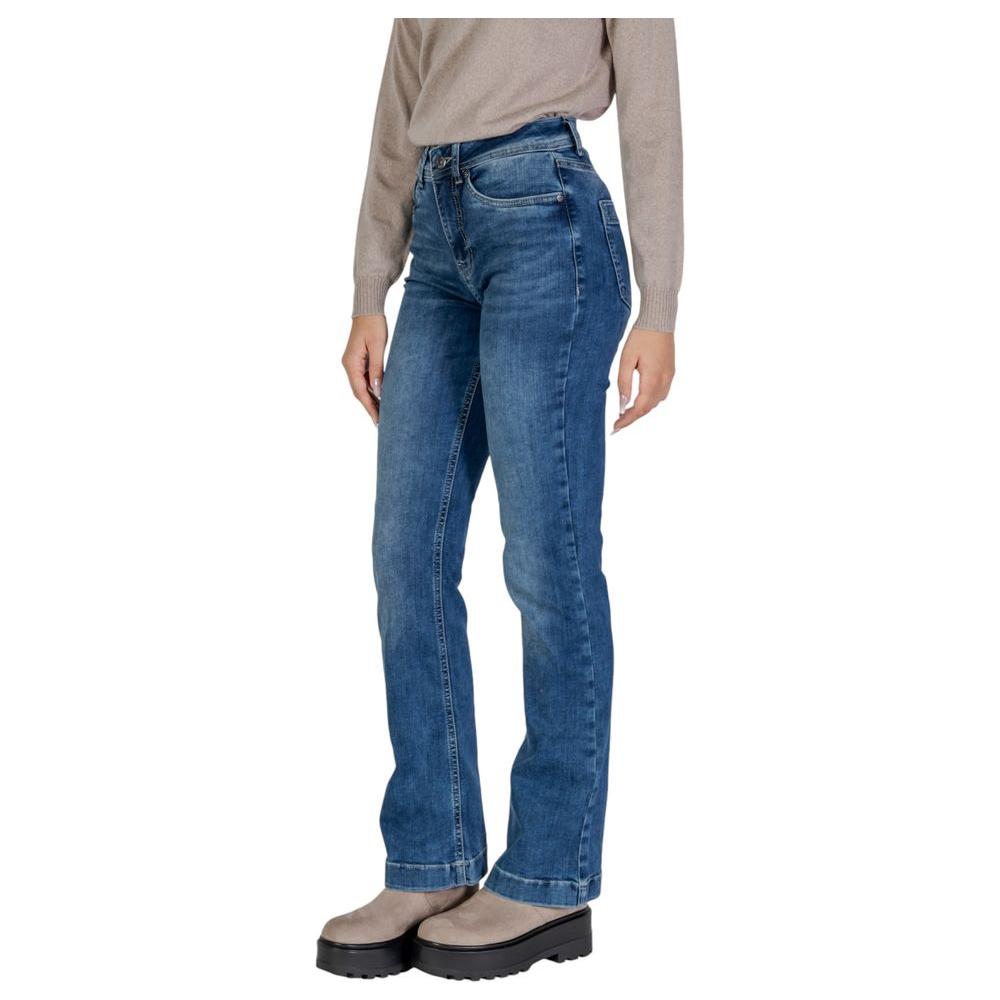 Street One Blue Cotton Jeans & Pant