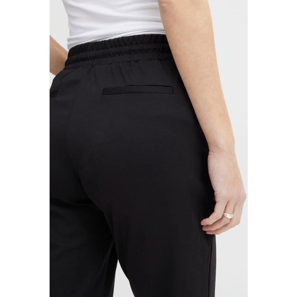 ICHI Black Polyester Jeans & Pant ICHI Black