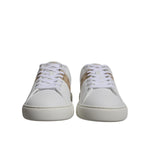Versace White Brown Greca Print TPU Low Top Men Sneakers Shoes