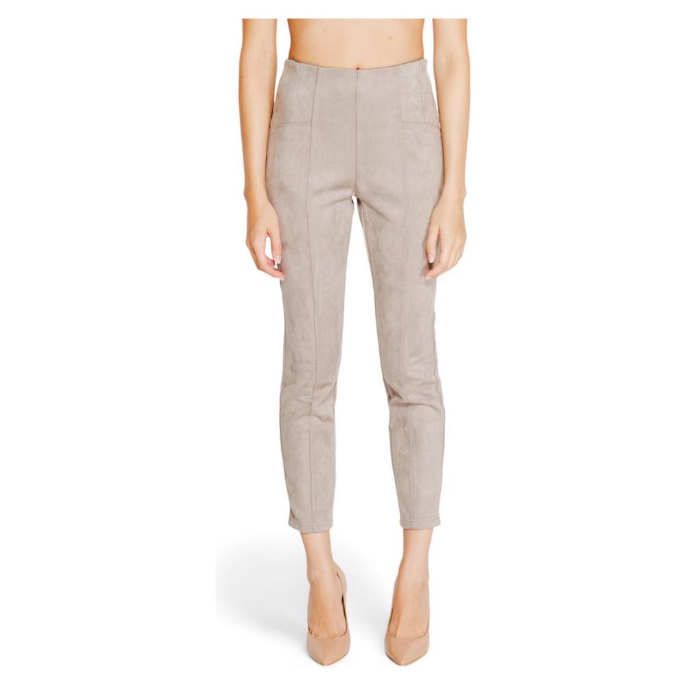 Street One gray polyester women's pants, fall/winter collection, 90% polyester, 10% elastane, stylish and versatile.