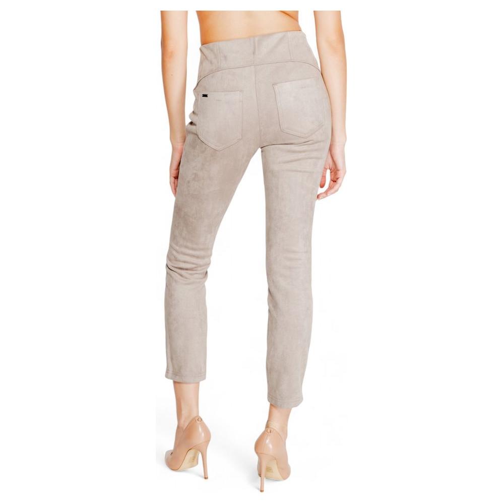 Street One gray polyester women's pants, fall/winter collection, back view showing pocket details and slim fit.