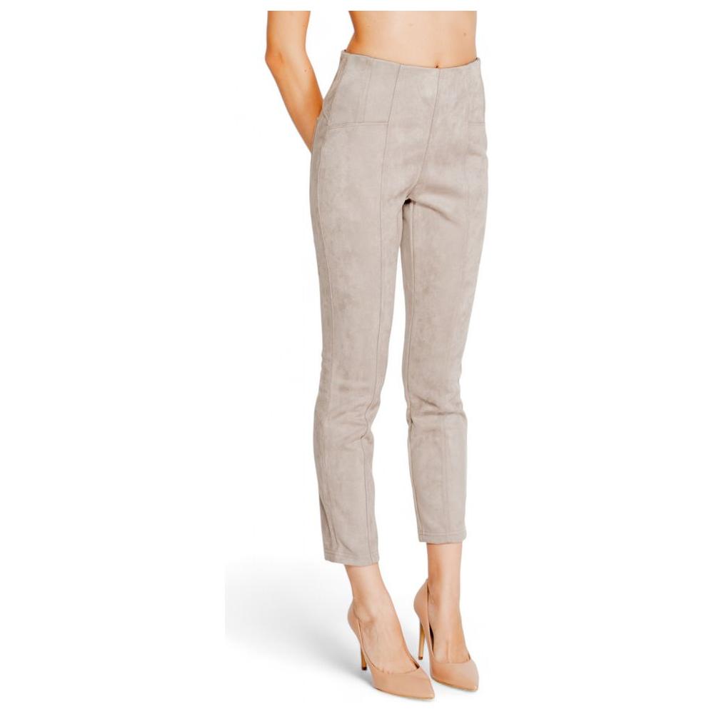 Street One gray women's polyester pants, fall/winter collection, featuring 90% polyester and 10% elastane, stylish and comfortable.