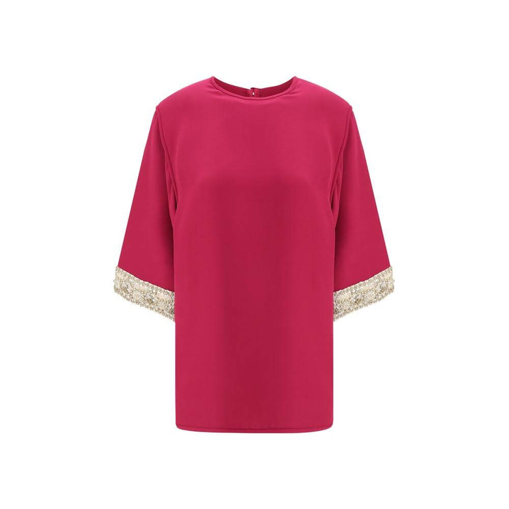 Valentino's Jewel Top Valentino Maroon