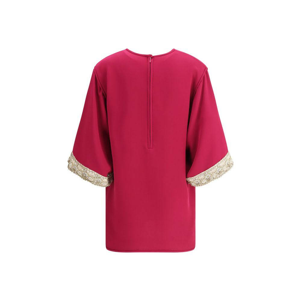 Valentino's Jewel Top Valentino Maroon