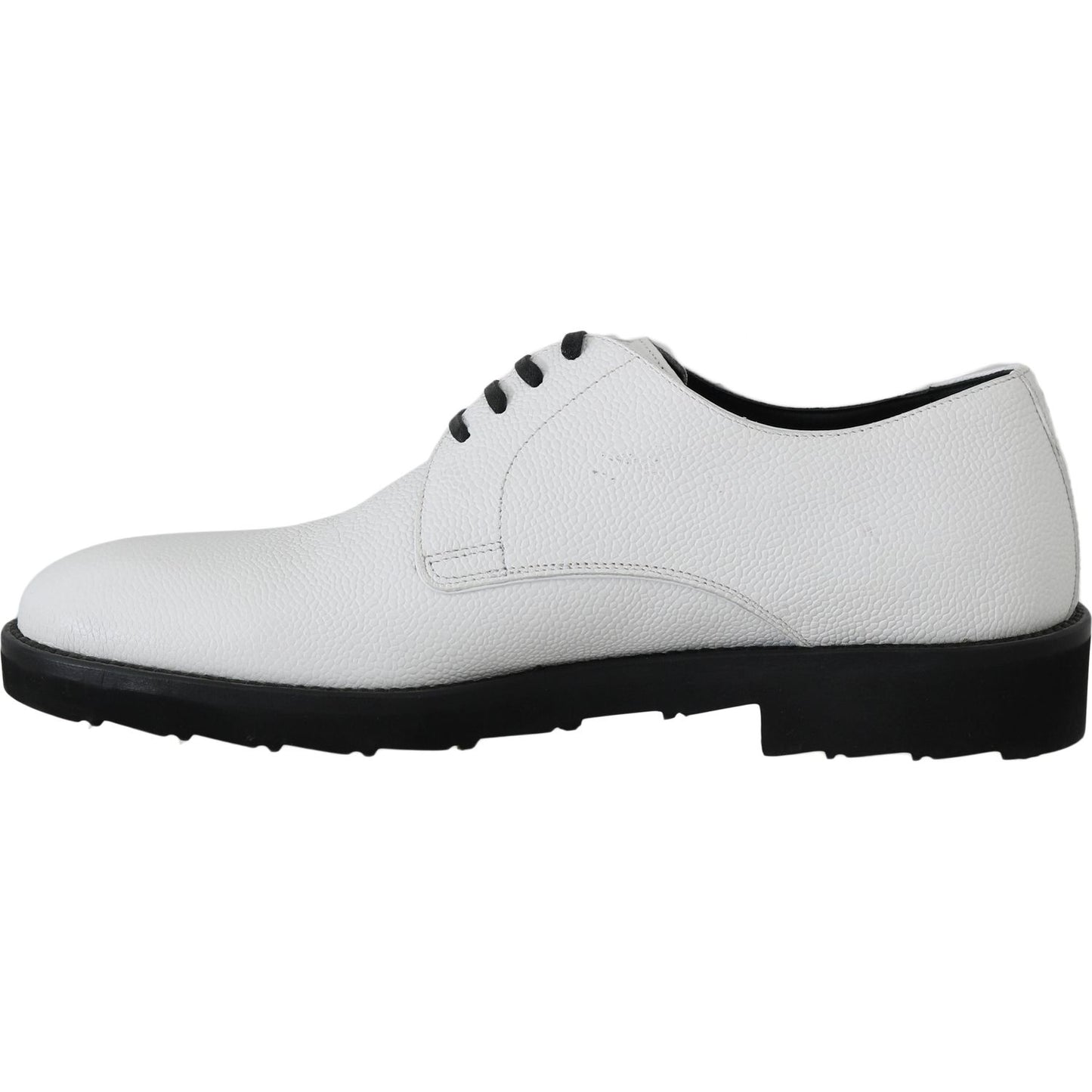 Dolce & Gabbana White Leather Derby Dress Formal Shoes MV2173-39