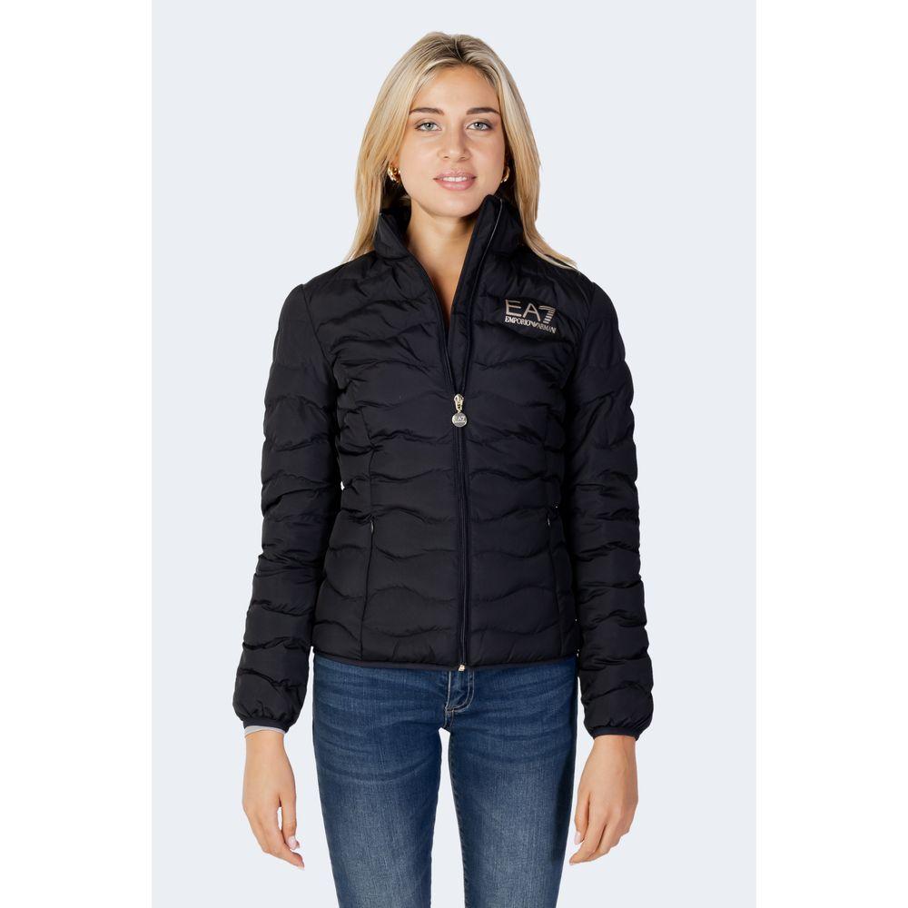 EA7 Emporio Armani Black Polyester Jackets & Coat