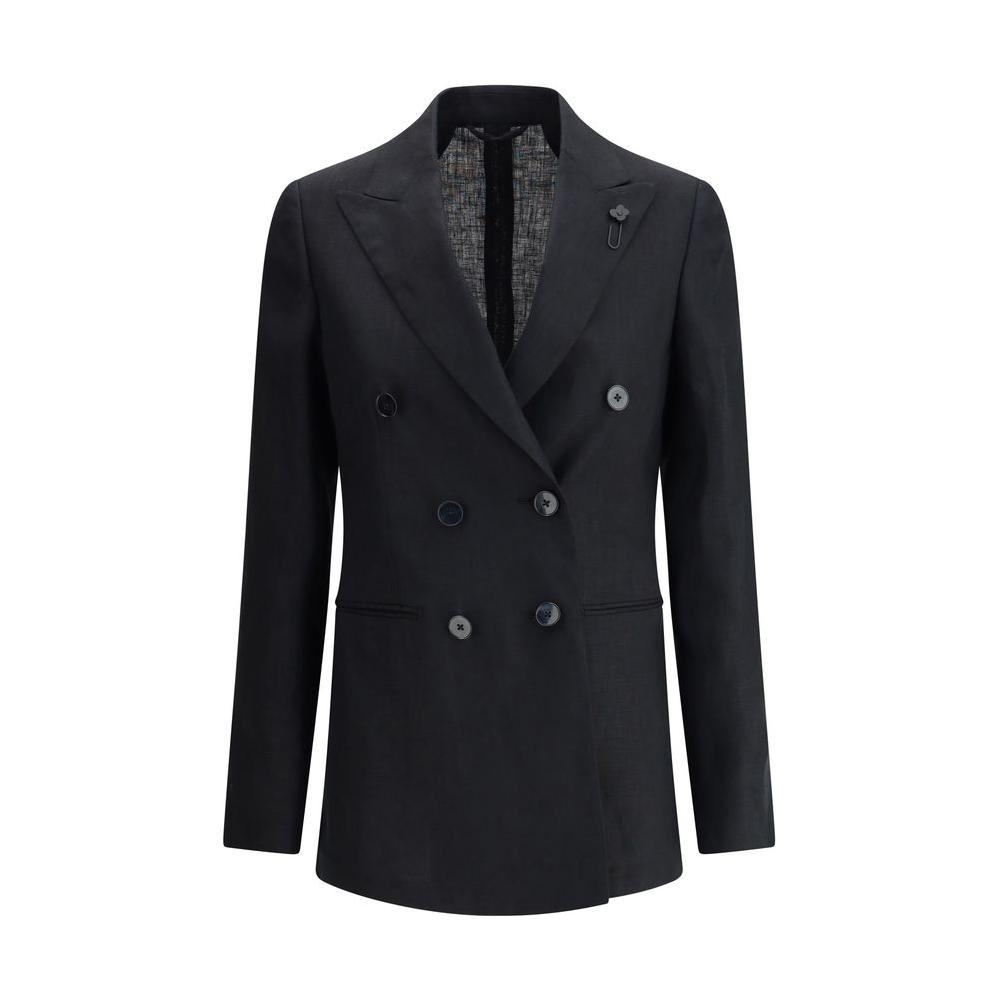 Lardini Linen Blazer Lardini Black