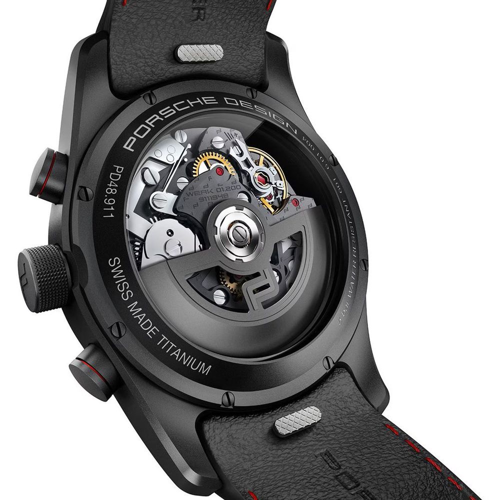 Porsche Design Black Leather Sport Watch