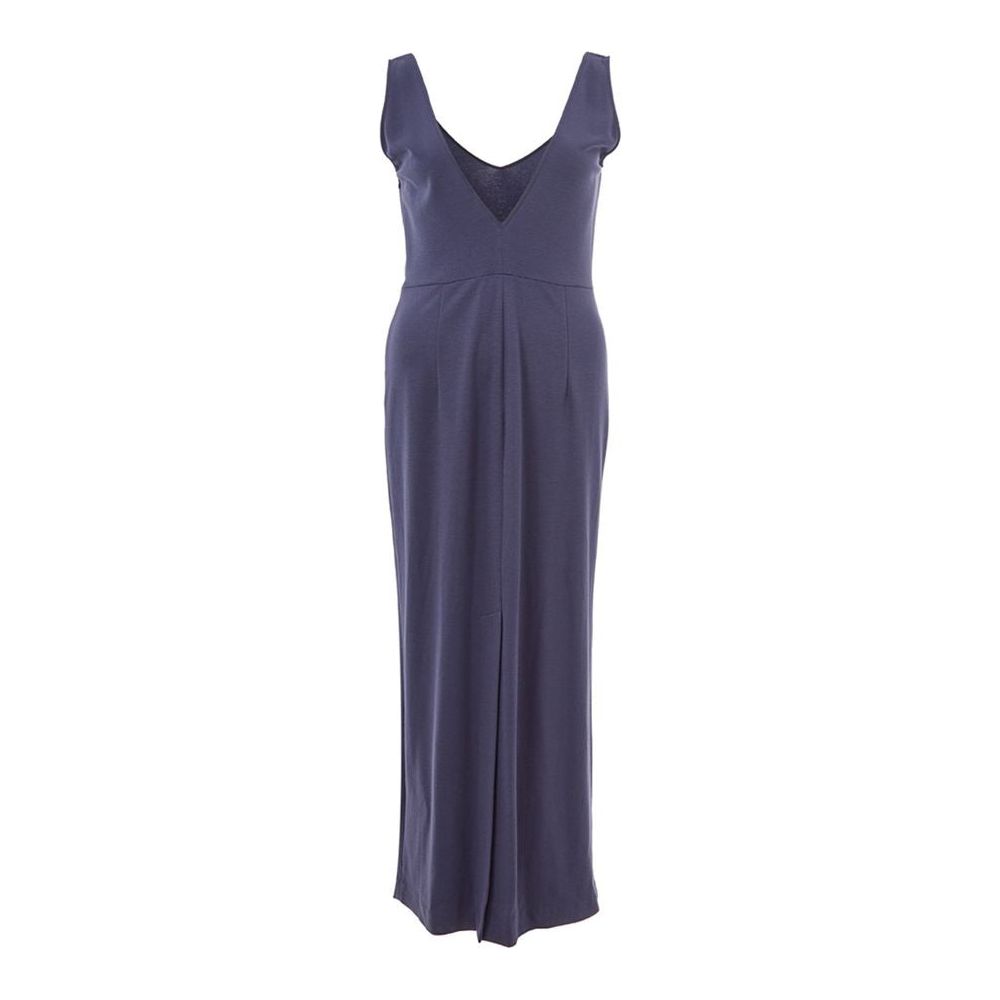 Lardini Blue Viscose Dress Lardini Dark Slate Gray