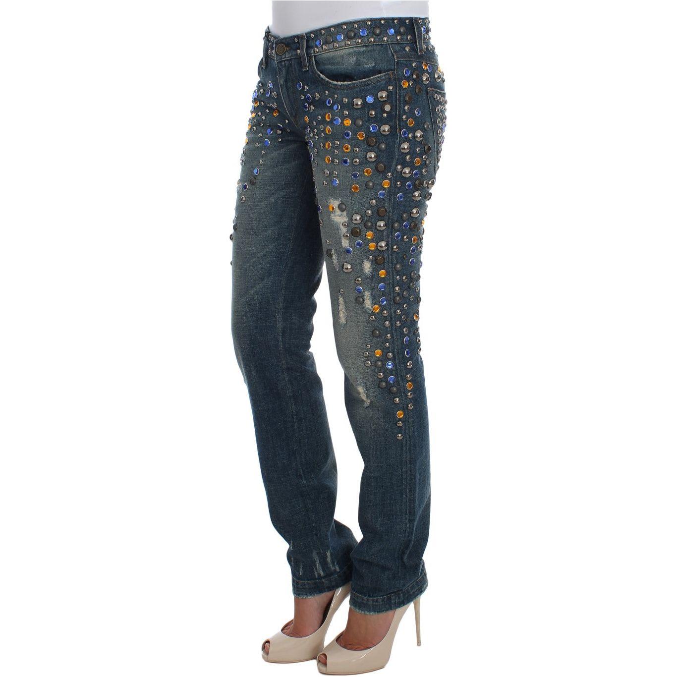 Dolce & Gabbana Enchanted Sicily Crystal Embellished Jeans Dolce & Gabbana Dark Slate Gray