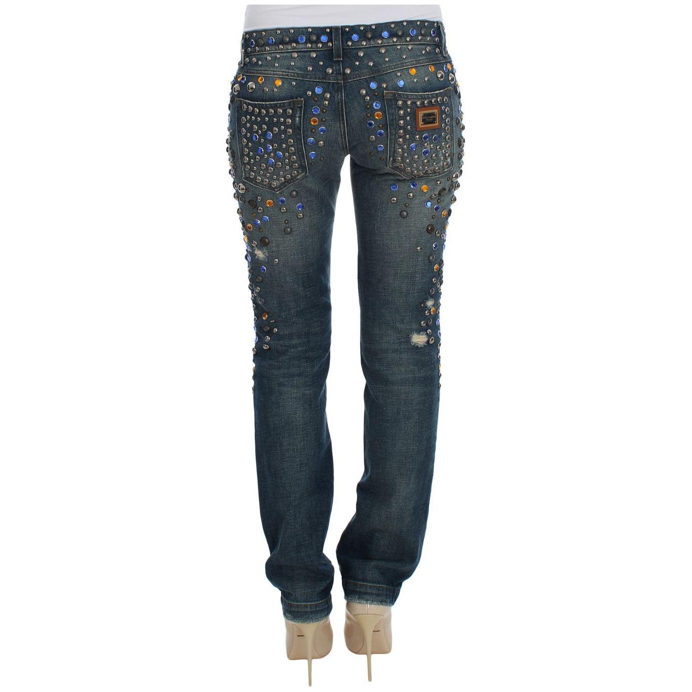 Dolce & Gabbana Enchanted Sicily Crystal Embellished Jeans Dolce & Gabbana Dark Slate Gray