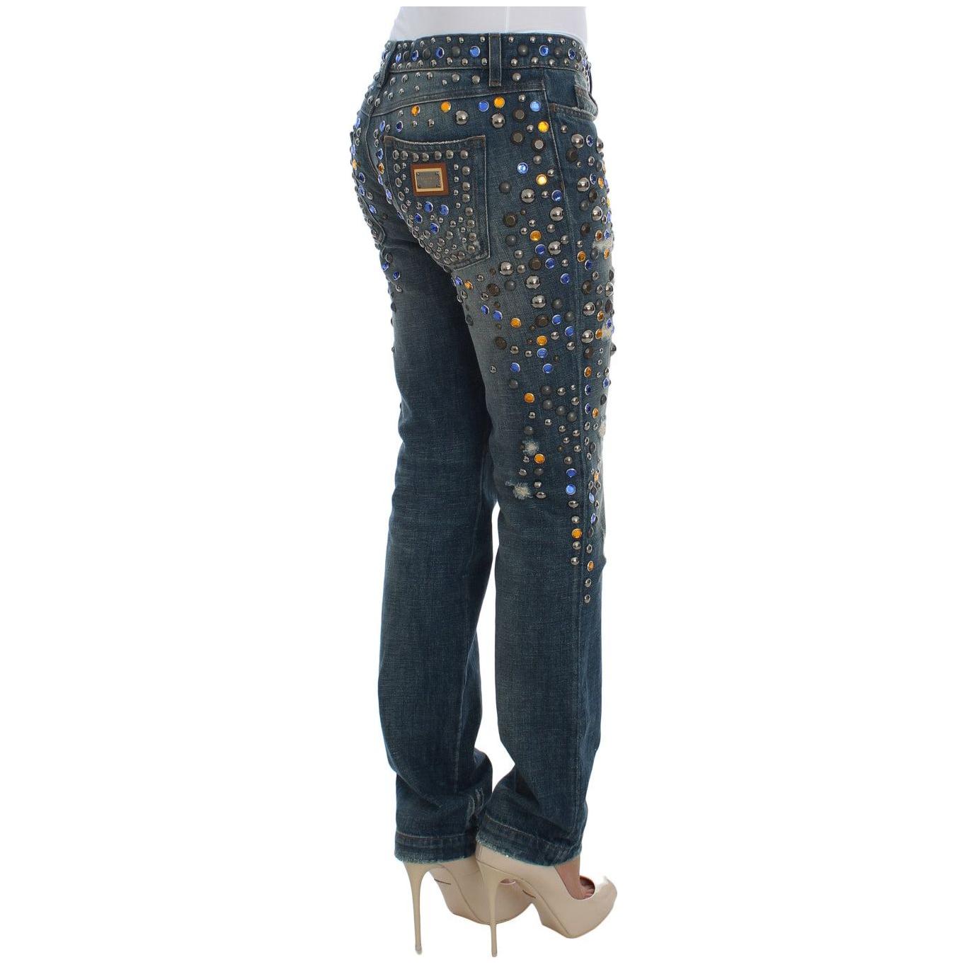 Dolce & Gabbana Enchanted Sicily Crystal Embellished Jeans Dolce & Gabbana Dark Slate Gray