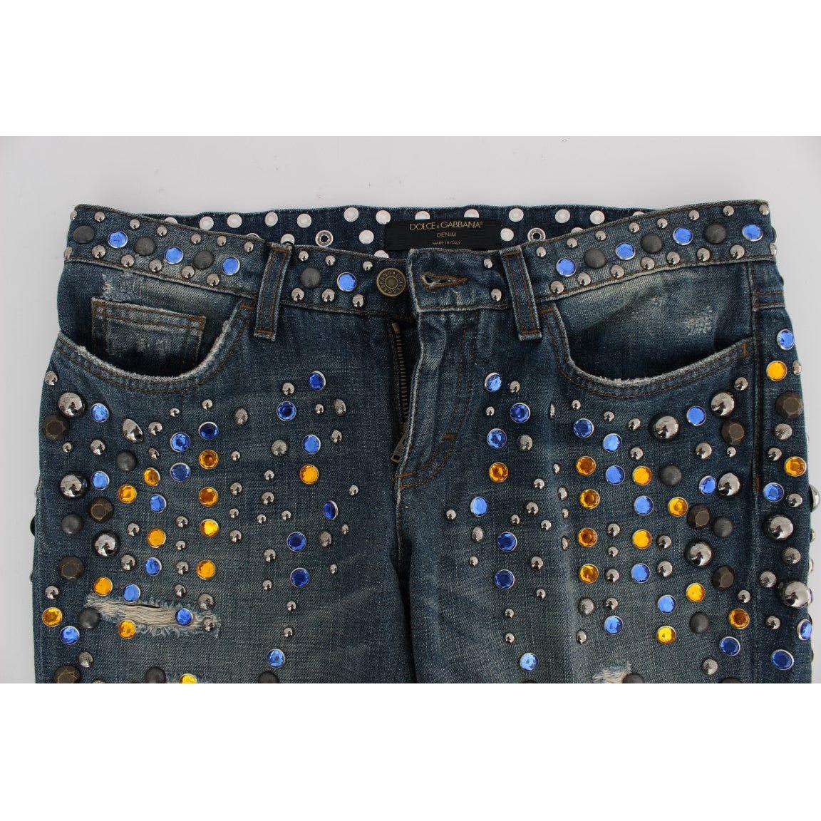 Dolce & Gabbana Enchanted Sicily Crystal Embellished Jeans Dolce & Gabbana Dark Slate Gray