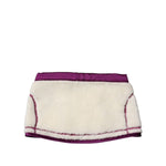 Dolce & Gabbana White Purple Cashmere Fleece Neck Warmer Scarf