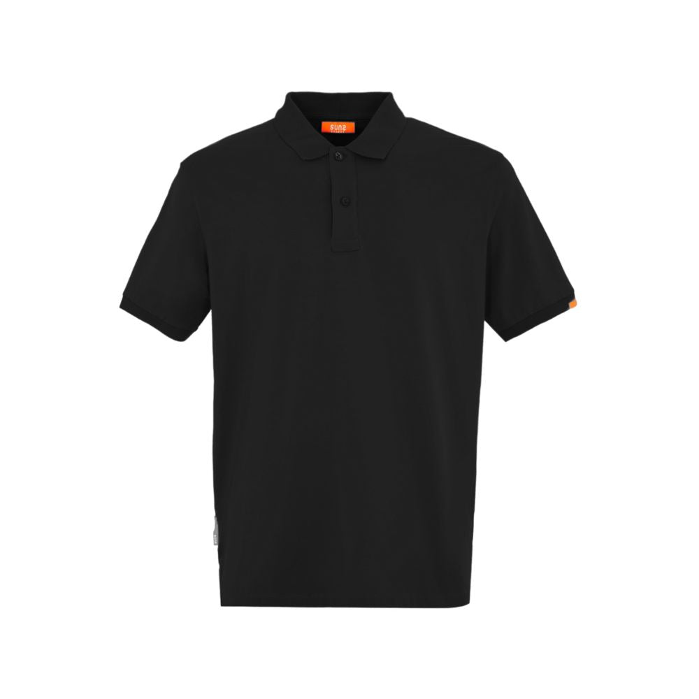 Suns Black Cotton Polo Shirt
