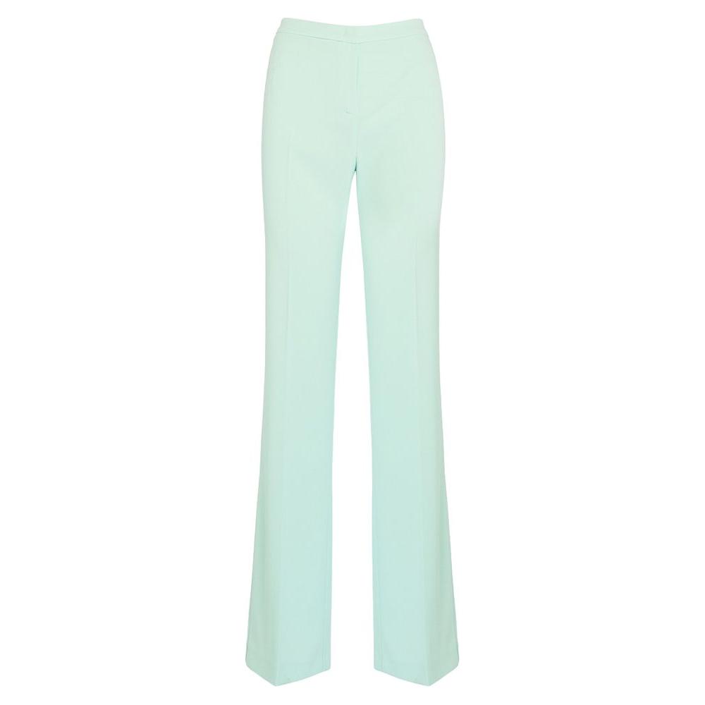 PINKO Light Blue Polyester Women Pant featuring a sleek, tailored design with precision darts for a perfect fit and modern style.