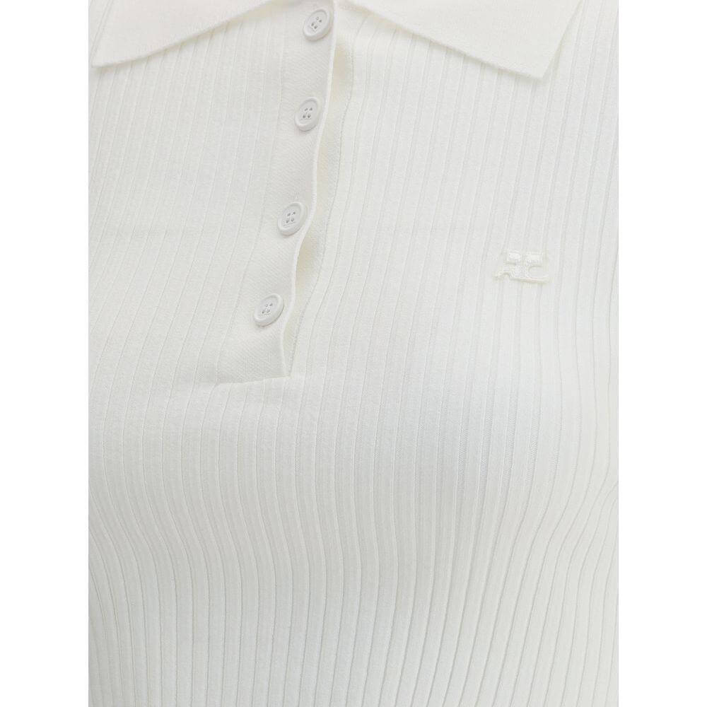 Courrèges Cropped Polo Shirt CO-125MPO046FI00010001-M