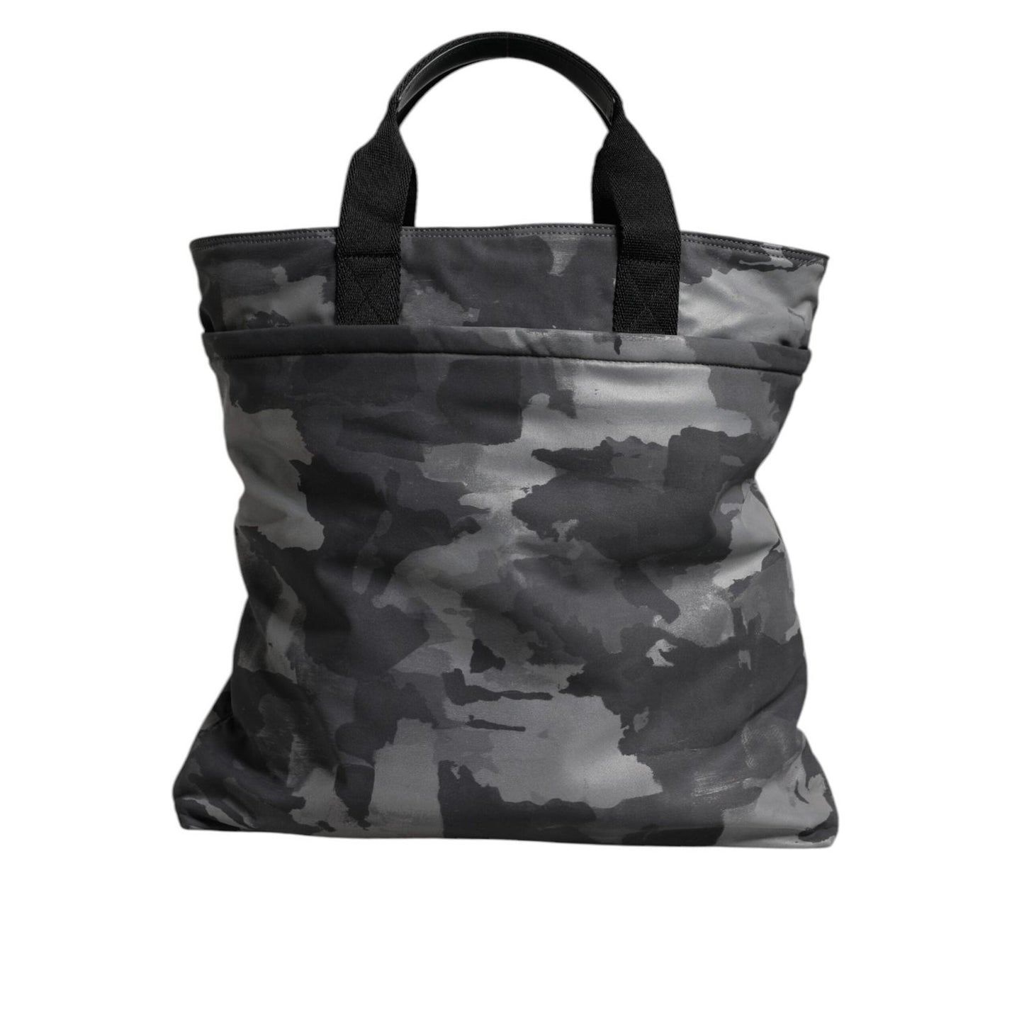 Dolce & Gabbana Black Camouflage Shoulder Strap Logo Plaque Bag