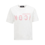 Dsquared² Elegant Cotton White Tee for Stylish Women Dsquared² White Smoke