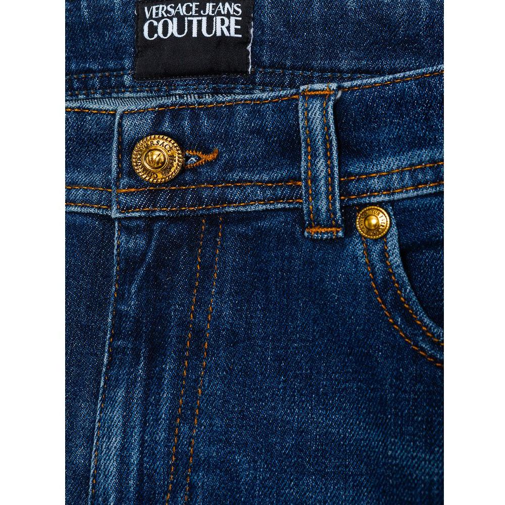 Versace Jeans Blue Cotton Jeans & Pant Versace Jeans Black