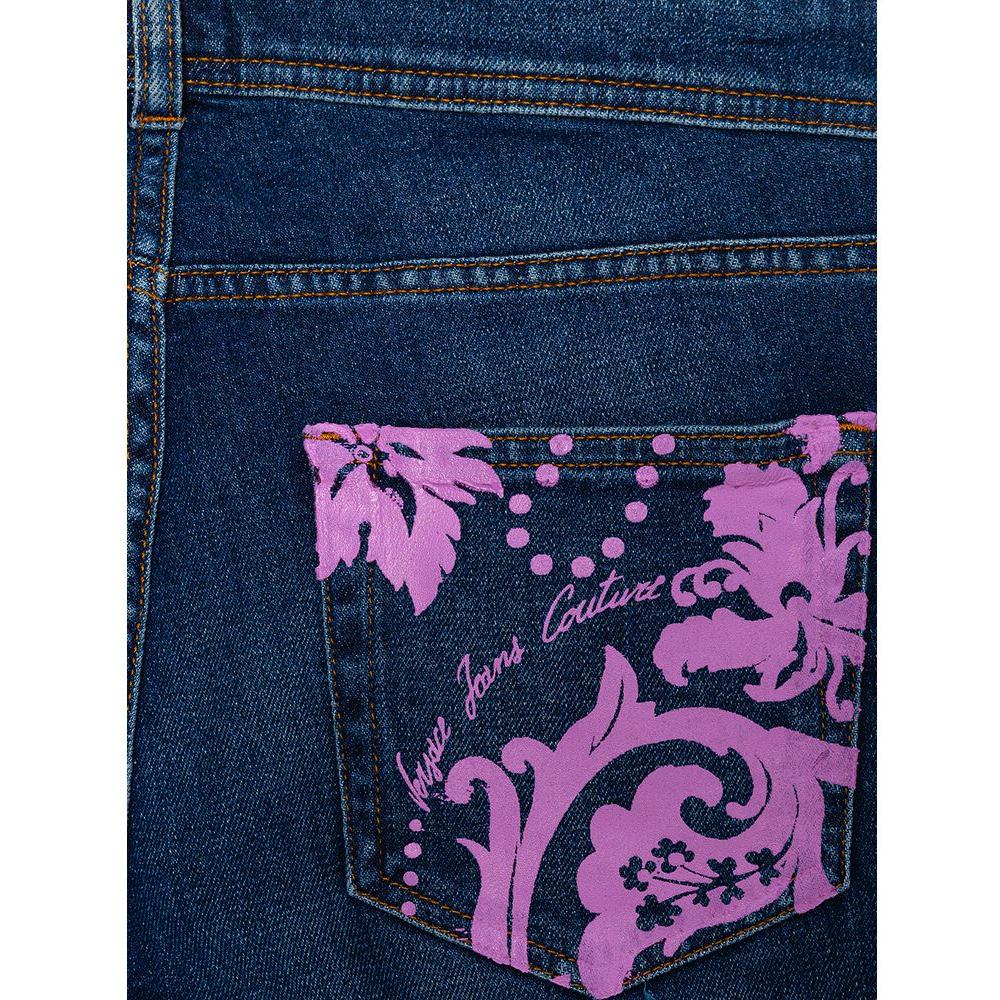 Versace Jeans Blue Cotton Jeans & Pant Versace Jeans Midnight Blue