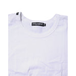 Dolce & Gabbana White Cotton Crew Neck Cropped Top T-shirt