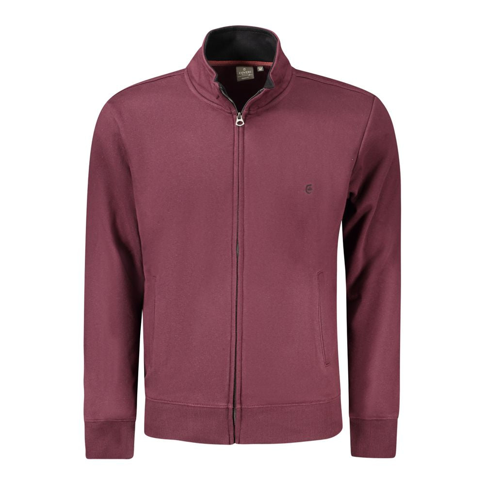 Coveri Moving Red Cotton Men Sweater CO-33060-M