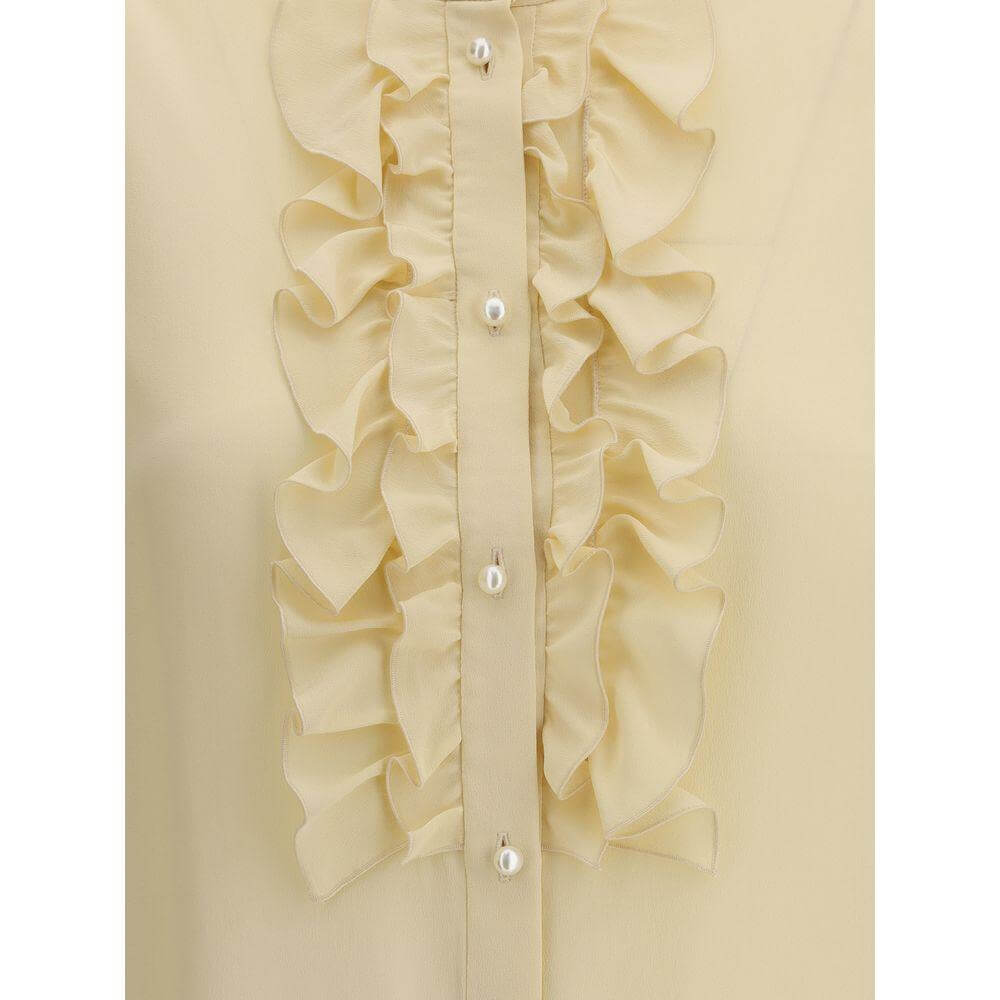 Valentino Silk Shirt Valentino Tan