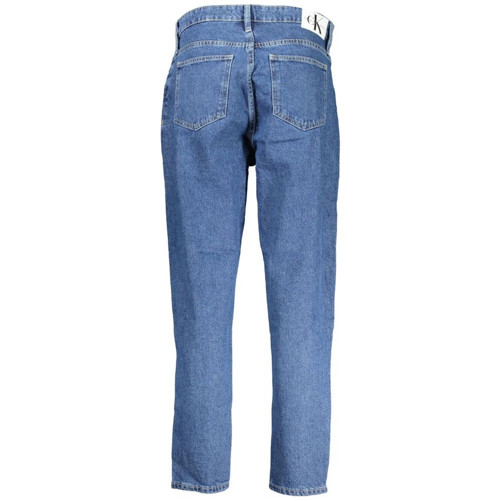 Calvin Klein Blue Cotton Women Jeans Calvin Klein Slate Gray