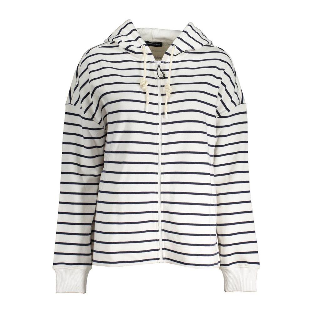 North Sails White Cotton Women Sweater North Sails Light Gray