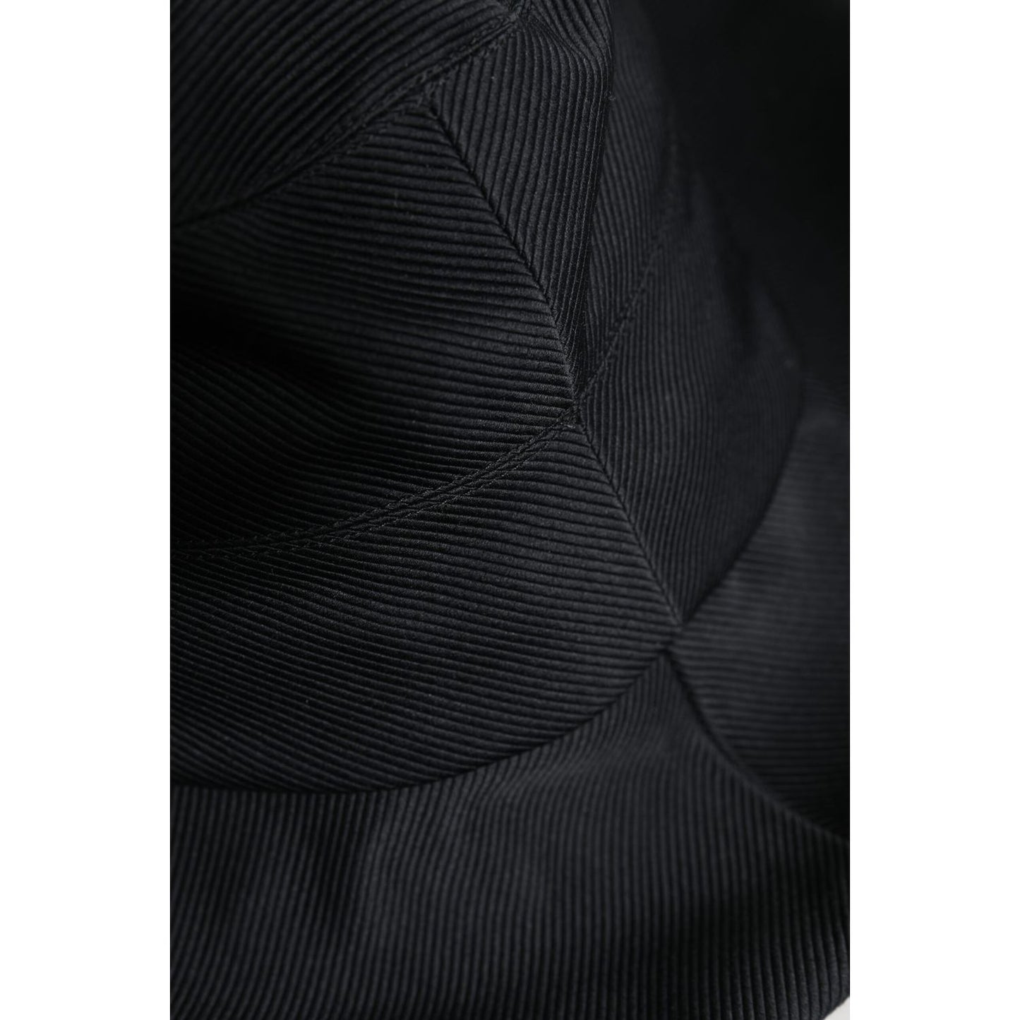 Dolce & Gabbana Black Cotton Wide Brim Fedora Hat