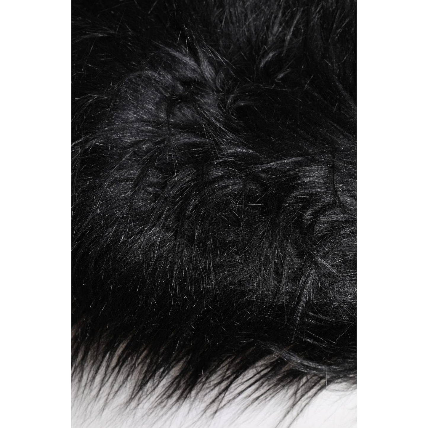 Dolce & Gabbana Black Acrylic Fur Womens Bucket Hat