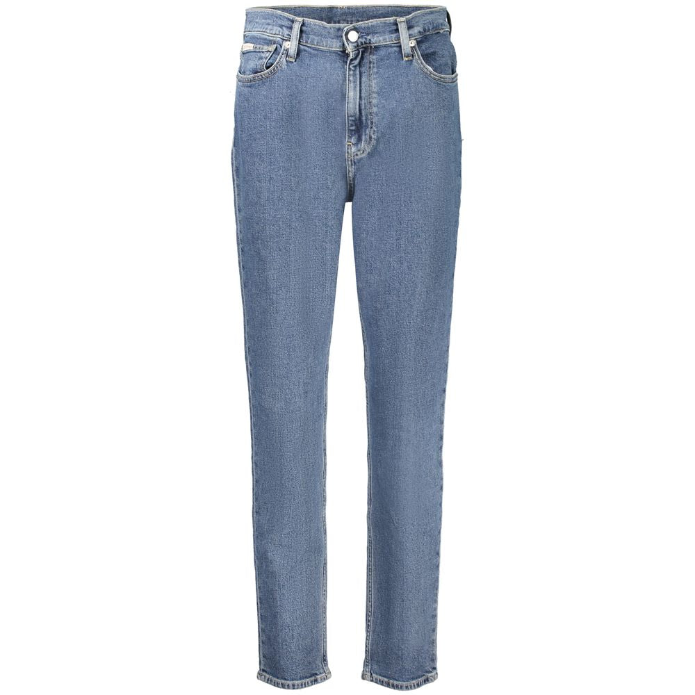 Calvin Klein Blue Cotton Women Jeans Calvin Klein Slate Gray