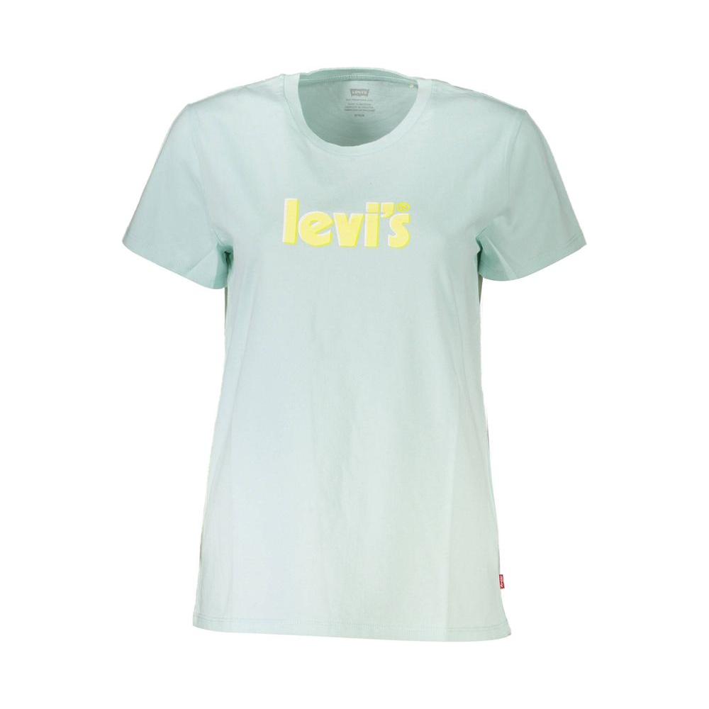 Levi's Light Blue Cotton Women T-Shirt Levi's Light Gray