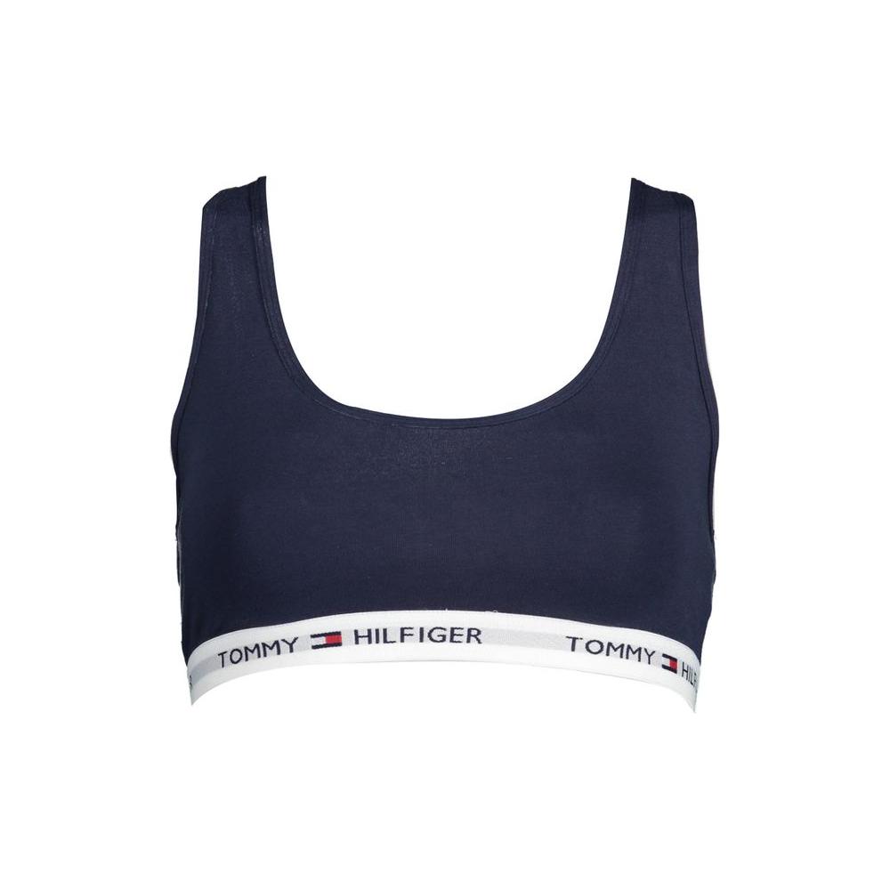 Tommy Hilfiger Blue Cotton Women Sports Bra Tommy Hilfiger Dark Slate Gray