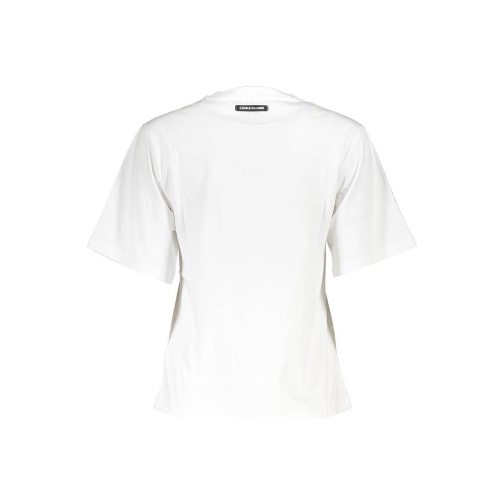 Cavalli Class White Cotton Women T-Shirt Cavalli Class White Smoke