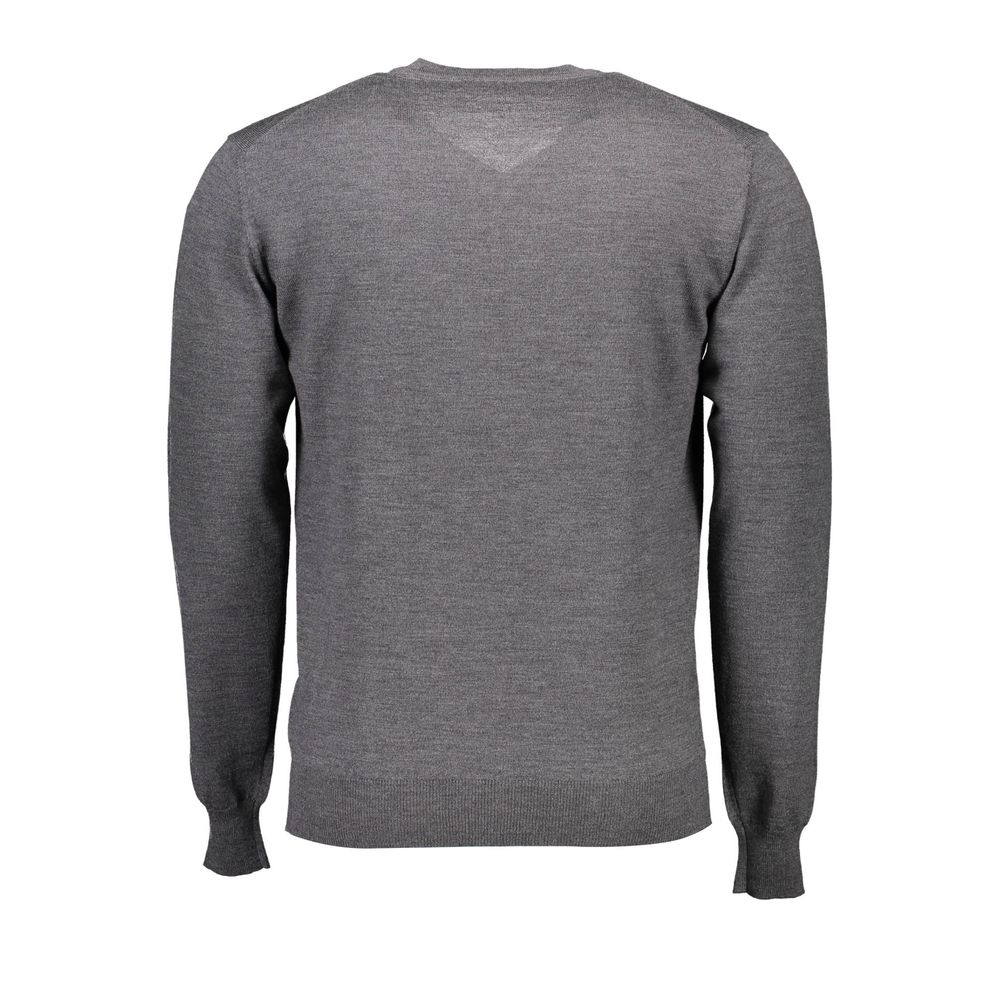 Harmont & Blaine Brown Wool Men Sweater, back view, showcasing Italian craftsmanship and premium fabric