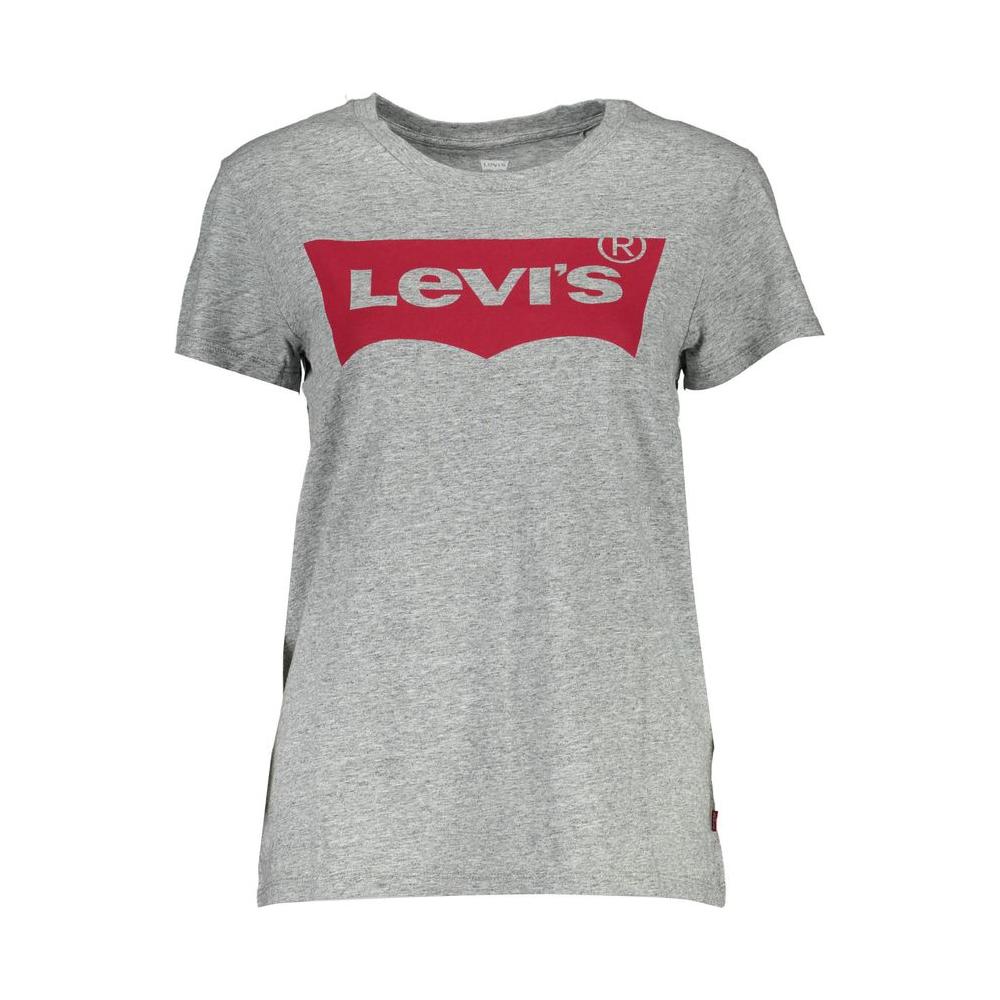 Levi's Gray Cotton Women T-Shirt Levi's Dark Gray