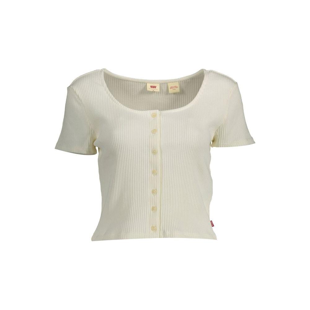 Levi's White Cotton Women Top Levi's Gray