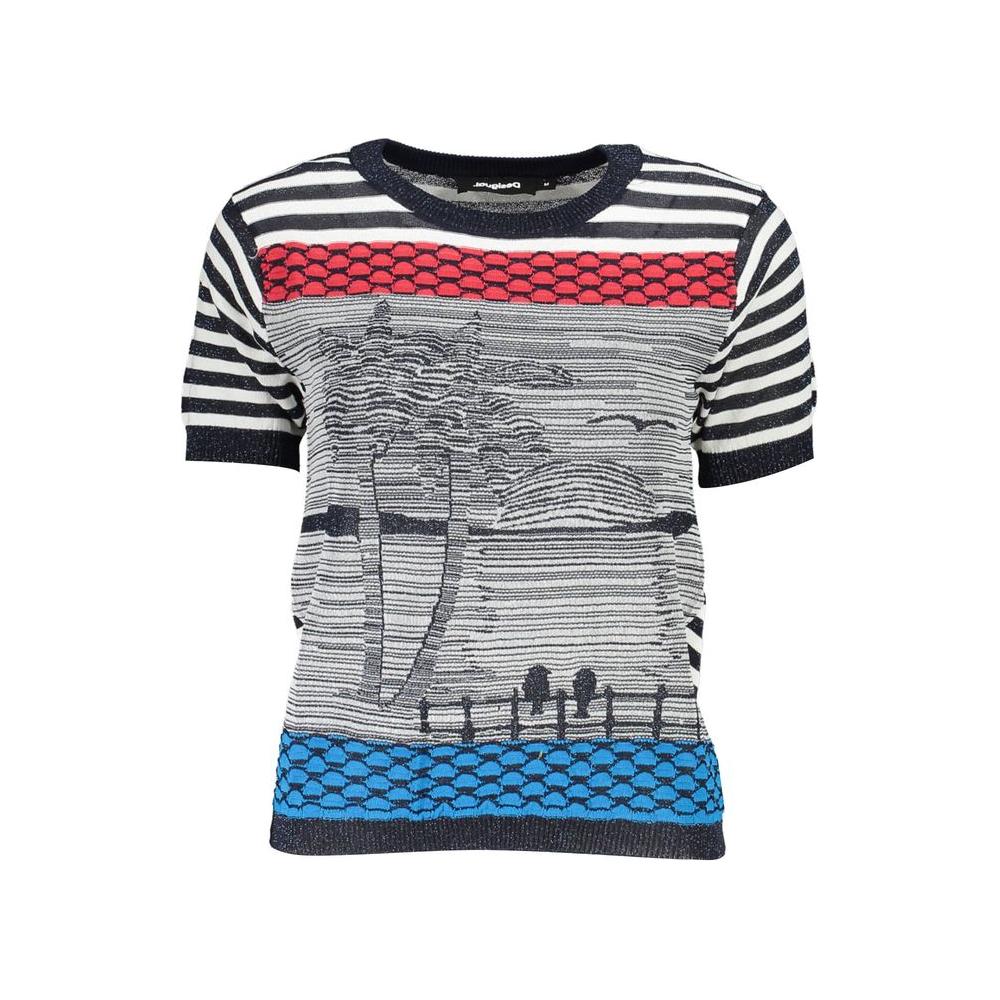 Desigual Blue Cotton Women Sweater