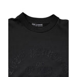 Dolce & Gabbana Black Embroidered Crew Neck Pullover Sweater