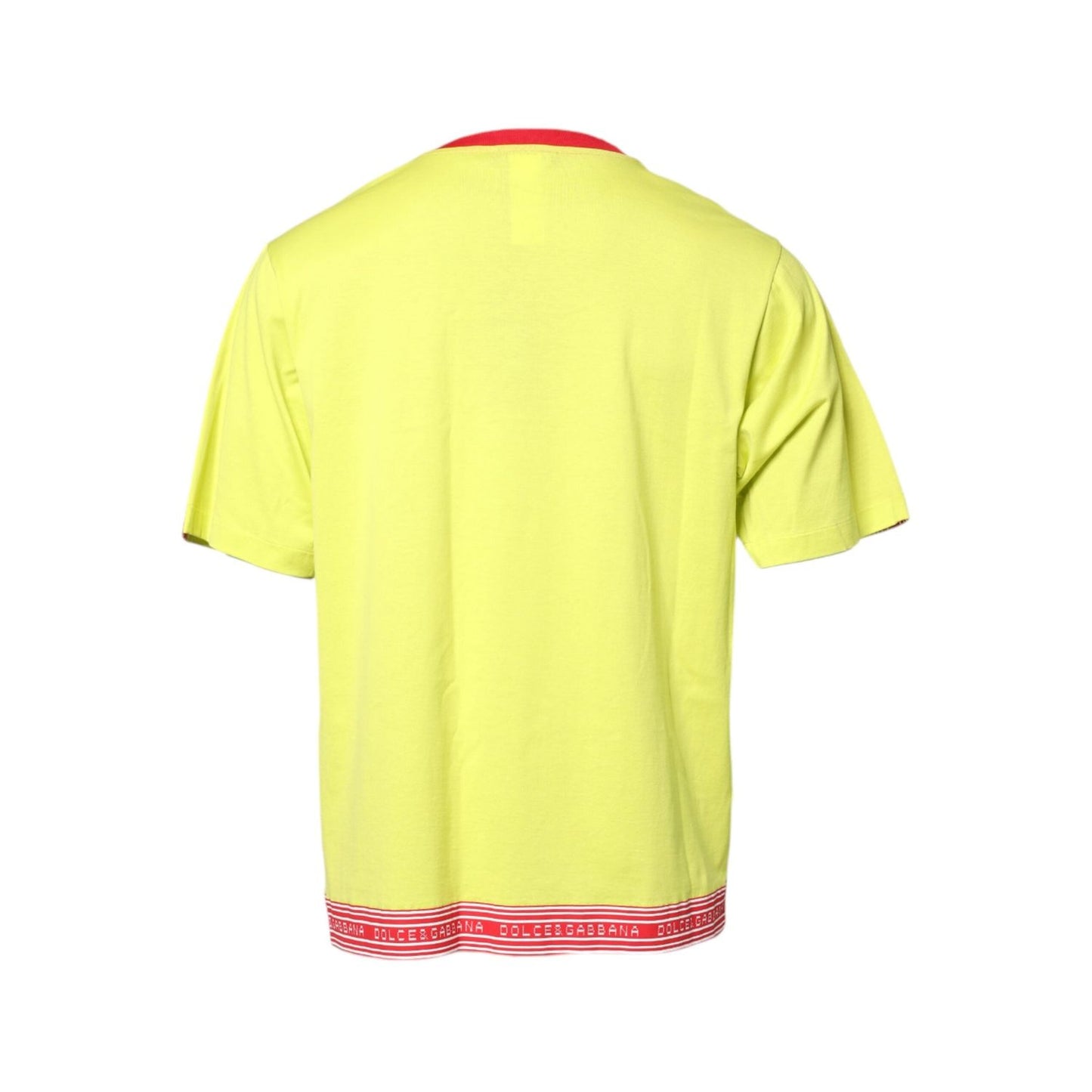 Dolce & Gabbana Green Cotton 85 Patch Crew Neck T-shirt
