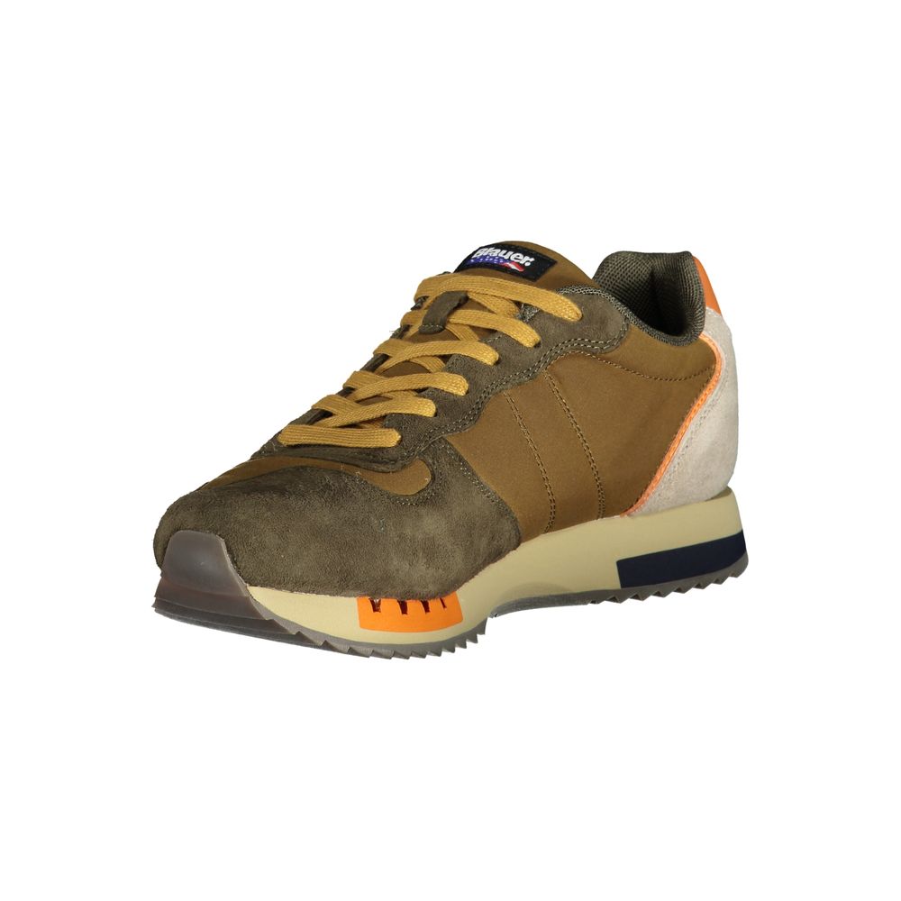 Blauer Brown Polyester Sneaker with contrasting laces, logo, and details for sports activities