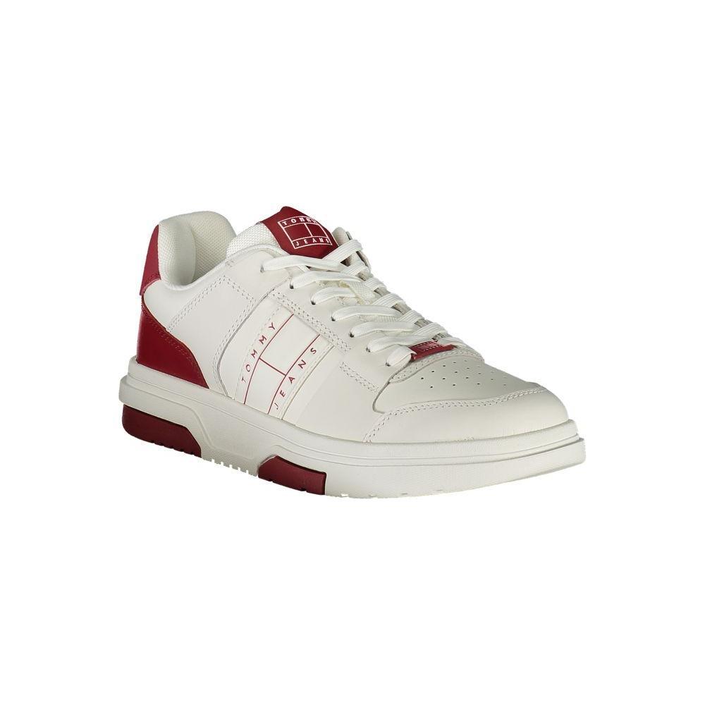 Tommy Hilfiger Red Leather Men Sneaker TO-36746-EU40/US7