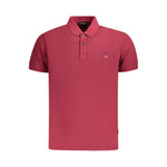 Napapijri Red Cotton Men Polo Shirt NA-35681-S
