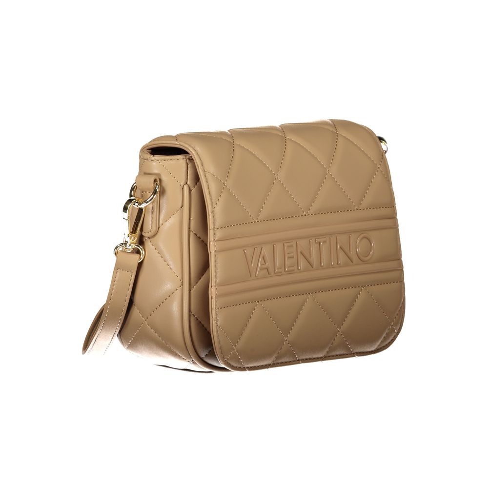 Mario Valentino Beige Polyethylene Women Handbag with adjustable strap and elegant design