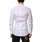 Dolce & Gabbana White GOLD Cotton Long Sleeves Men Formal Shirt TSH906920-41