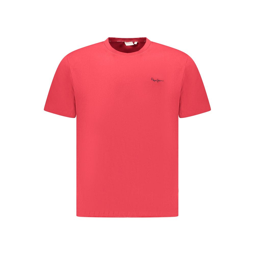 Pepe Jeans Red Cotton Men T-Shirt PE-34983-XL