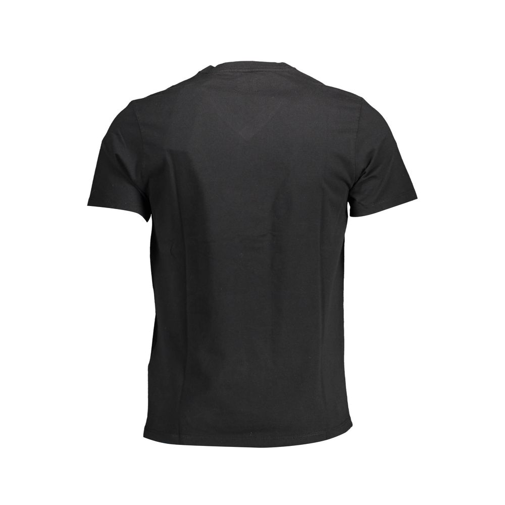 Back view of Levi's Black Cotton Men T-Shirt showing premium cotton fabric.