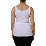 Dolce & Gabbana White Cotton Round Neck Sleeveless Tank Top TSH7170-44